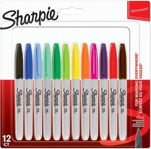 Sharpie Permanent Markers | Fine Point | Assorted Colours | 12 Count £6.50 (discount applied at checkout) £5.20 Sub & Save @ Amazon
