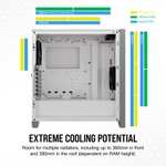Corsair 4000D AIRFLOW mid-tower PC case with Tempered glass side panel ( White / Black / AirGuide fans ) with code