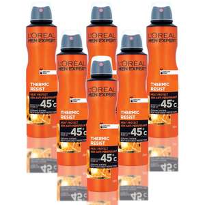 L'Oreal Men Expert Thermic Resist 48 Hrs Anti-Perspirant Deodorant for Men, 250 ml, Pack of 6, Bulk Buy , £12 for full S&S