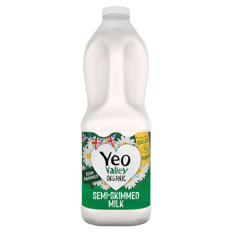 Yeo Valley Organic Fresh Semi Skimmed Milk 2L - Nectar price