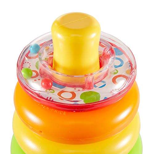 Fisher-Price Rock-a-Stack, classic roly-poly ring stacking toy for baby and toddler ages 6 months and older, GKD51