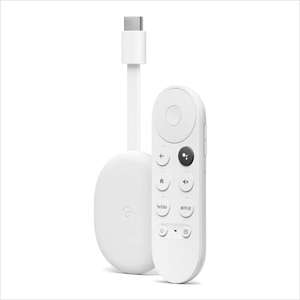 Chromecast with Google TV (HD) Snow – Streaming entertainment on your TV with voice search remote £24.99 / 4K £44.99 @ Amazon