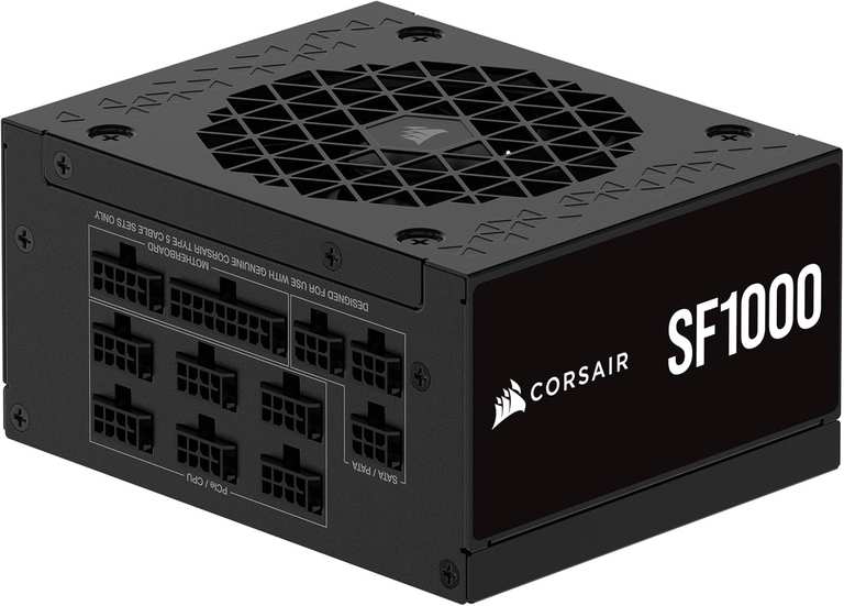 Corsair SF Series SF1000 1000W ATX 3.1 PCIe 5.1 80 + Platinum Modular SFX Power Supply + 2 months of Apple Music