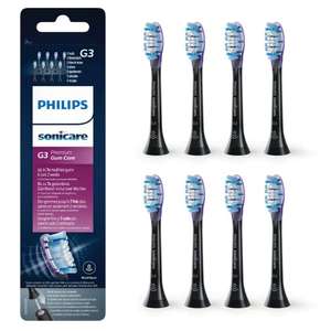 Philips Sonicare Original G3 Premium Gum Care Standard Sonic Toothbrush Heads - 8 Pack in Black (Model HX9058/ 33) (Prime Exclusive)