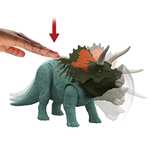 Jurassic World Dominion Roar Strikers Triceratops Dinosaur Action Figure with Motion and Sound £10.50