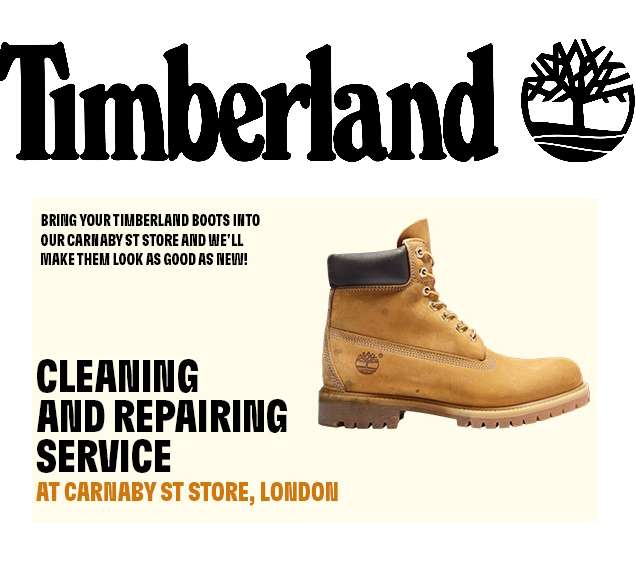 neem medicijnen doolhof genezen Free Cleaning and Repair service for your Timberland Boots at Carnaby St  Store, London (Community Members Only) @ Timberland, Carnaby St | hotukdeals
