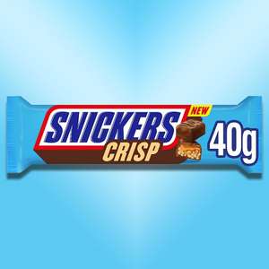 24 x Snickers Crisp Trio 40g Chocolate Bars - Best Before 30/03/2022 £7 @ Yankee Bundles