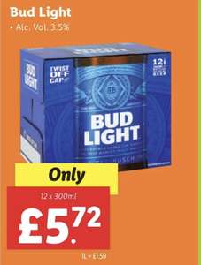 12 X Bud Light Bottles £5.72 @ Lidl Northern Ireland
