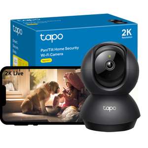Tapo Indoor Security Camera, Wifi, 2K 3MP, 360° Monitor, CCTV, AI, Smart Motion Detection & Tracking, Night Vision, Elegance Black Tapo C211