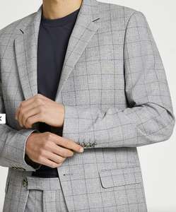 Grey Skinny Fit Suit Jacket - £28.00 (£4.00 Standard Delivery) @ River Island