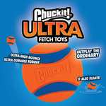 ChuckIt! Ultra Ball Dog Toy, Durable High Bounce Floating Rubber Dog Ball, Launcher Compatible Toy For Dogs, Medium (Pack of 2) - £5.66 S&S