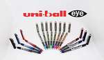 Uni-Ball UB-157 Eye Black Rollerball Pens. Premium Fine 0.7mm Ballpoint Tip for Super Smooth Handwriting, Drawing, Art, Crafts and Colouring