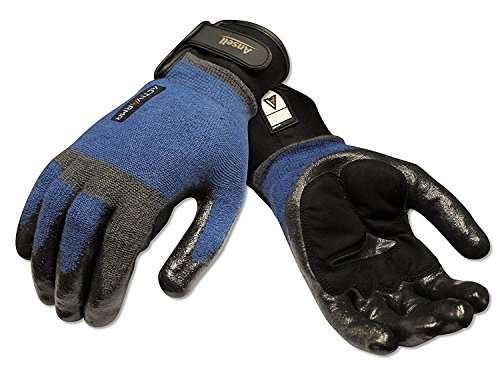 Ansell ActivArmr 97-003 Medium-duty cut-resistant work gloves Blue, Size 9 L (Pack of 1 pair)