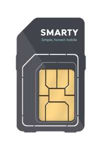 Smarty 20GB data, Unlimited min and text, EU roaming (12GB) + £12 TopCashback - 1 month plan, no contract