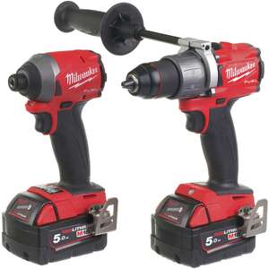 Milwaukee M18FPP2A2-502X FUEL Gen 3 Combi Drill and Impact Driver Kit 2 x 5.0Ah
