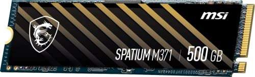 MSI SPATIUM M371 NVMe M.2 500GB - PCIe 3x4 NVMe M.2 Internal Solid State Drive £29.99 at Amazon