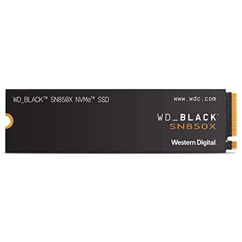 WD_Black SN850X 1TB M.2 2280 PCIe Gen4 NVMe Gaming SSD up to 7300 MB/s read speed £56.24 from Amazon EU