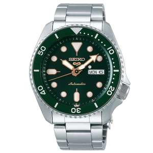 Seiko 5 Sports SRPD63K1 Mens Stainless Steel Bracelet Automatic Watch - 100m WR, 43 mm -W/code