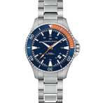 Hamilton Khaki Navy Scuba Automatic Blue Orange Stainless Steel Bracelet Mens Watch H82365141 £566.10 with code @ WatchNation