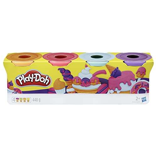 Play-Doh 4 Pack Non-Toxic Colours. Larger 4oz tubs. Choice of 2 themes