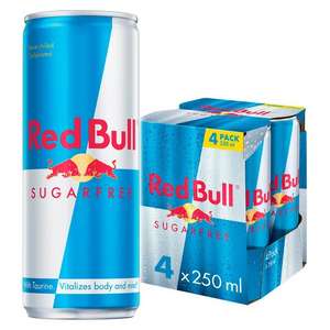 Red Bull Sugar Free Energy Drink 4 X 250Ml Clubcard Price