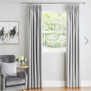 Nova Silver Blackout Pencil Pleat Curtains From £10 click and collect @ Dunelm