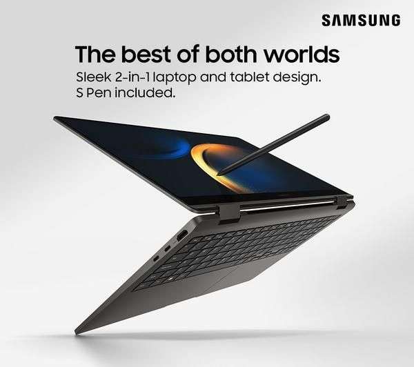 SAMSUNG Galaxy Book3 360 15.6" 2 in 1 Laptop - Intel Core i5, 256 GB SSD, Graphite - £999 @ Currys