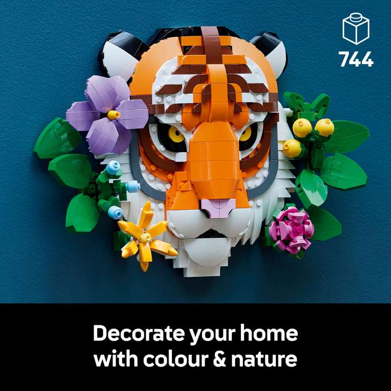 LEGO Art The Fauna Collection Tiger 3D Wall Art £37.99