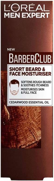 L'Oreal Men Expert Barber Club Short Beard & Face Moisturiser, 50ml - £4.10 / £3.90 with sub & save @ Amazon