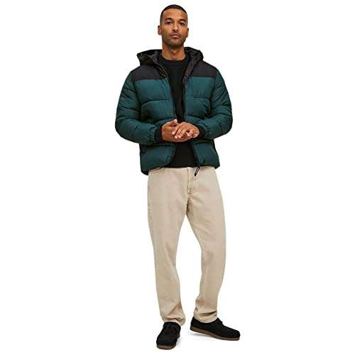 Jack & Jones Men's Puffer Hooded Quilted Jacket (Sizes M/L/XL/XXL) - £18 (+10% off Students) @ Amazon