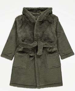 Kids Khaki Fleece Hooded Dressing Gown - £3 (Free C&C) @ George (Asda)