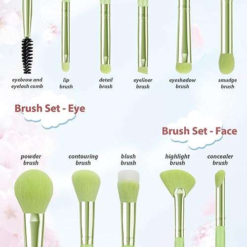 11pcs Professional Make Up Brushes Face Eyebrow Brush Set W/Voucher - Sold by Concept Worlds FBA