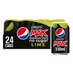 2 packs (48 cans total) for £12 Clubcard Price - Pepsi Max 24 X 330Ml (Original / Cherry / Lime / No Caffeine / Diet) @ Tesco