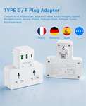 UK to European Plug Adapter with USB (2 USB A + 1 USB C), Grounded UK to Europe Travel Adapter 2 Way with 3 USB Ports sold by Vemon Smart