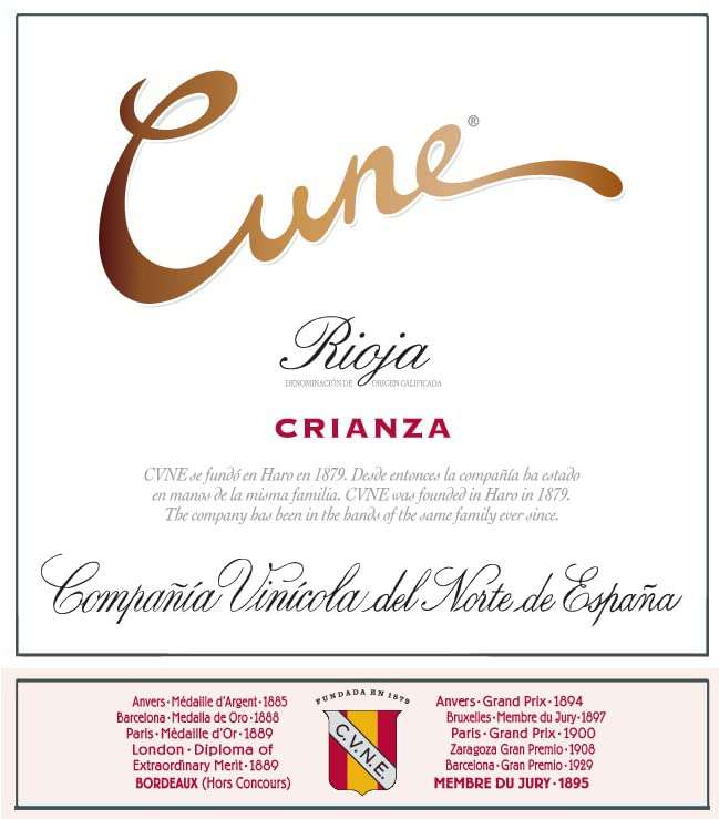 Cune Crianza Rioja Spain Red Wine, buy 3 bottles for £14.37 with max s&s