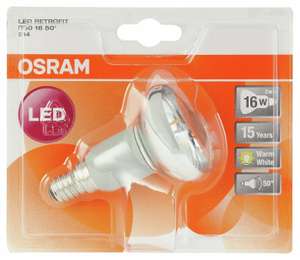 Osram 12W LED Full Glass Reflector R50 Bulb - Twin Pack ( Pack of 2 ) - £4.99 at Argos eBay