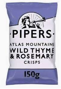 Pipers Wild Thyme & Rosemary Crisps 150g - Instore (Grimsby)