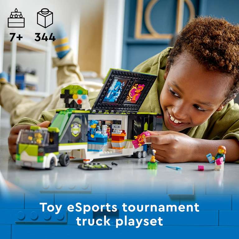 LEGO 60388 City Gaming Tournament Truck Toy, Esports Vehicle Set for Video Game Fans with minifigures