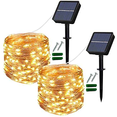 Lezonic Solar String Lights Outdoor, 2 Pack 120LED 12M £11.19 Dispatches from Amazon Sold by DOUBSUN TECH LTD
