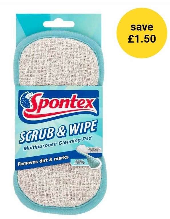 Spontex Scrub & Wipe Cleaning Pad - Free C&C only