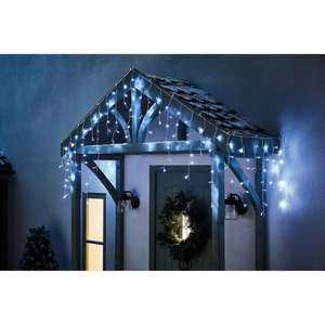720 LED Timer Icicle String Christmas Lights - Bright White - £12.50 with free click & collect @ Homebase