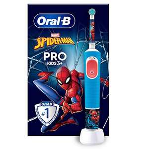 Oral-B Pro Kids Electric Toothbrush, Christmas Gifts For Kids, 1 Toothbrush Head, x4 Spiderman Stickers, 2 Modes, For Ages 3+, 2 Pin UK Plug