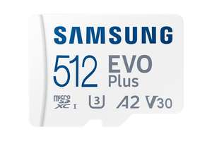 Samsung 512GB Evo Plus microSD card (SDXC) + SD Adapter - 130MB/s