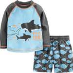 Simple Joys by Carter's Toddlers and Baby Boys' Swimsuit Trunk and Rashguard Set 5 years