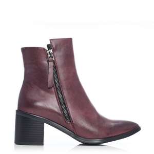 M By Moda Britnie Berry Porvair Short Boots £28 + Others Reduced @ Moda In Pelle