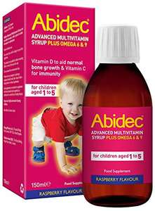 Abidec Kid Multivitamin Syrup – Contains Vitamin D Needed for Normal Growth and Development of Bones in Children £2.38 / £2.14 S&S @ Amazon