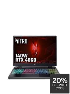 Acer Nitro 5 16" 165Hz AMD R7-7735HS RTX 4060 16GB 1TB Win11 Gaming laptop w/code