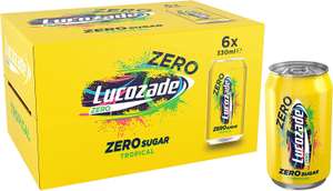 Lucozade Zero Tropical Can 6 x 330ml £2 (£1.80 subscribe and save) @ Amazon