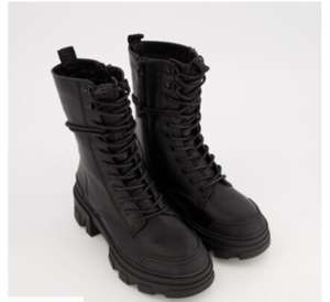 KURT GEIGER Black Chunky Branded Laced Boots (UK 3-7) - £39.99 + £1.99 Collection @ TK Maxx