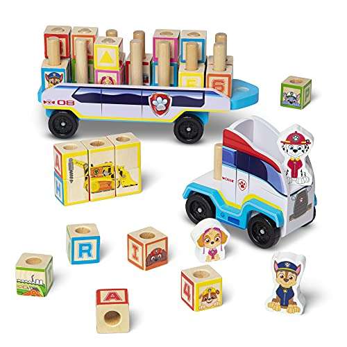 Melissa & Doug PAW Patrol Toy Truck with Alphabet & Number Wooden Building Block £19.03 @ Amazon